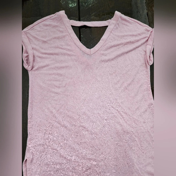 👕#010 Loft Vneck thin pink shirt size XS - Picture 4 of 8